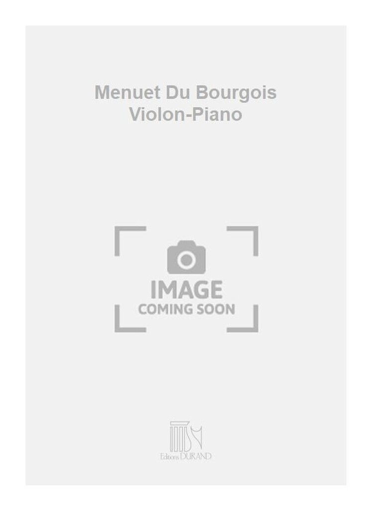 Menuet Du Bourgois Violon-Piano